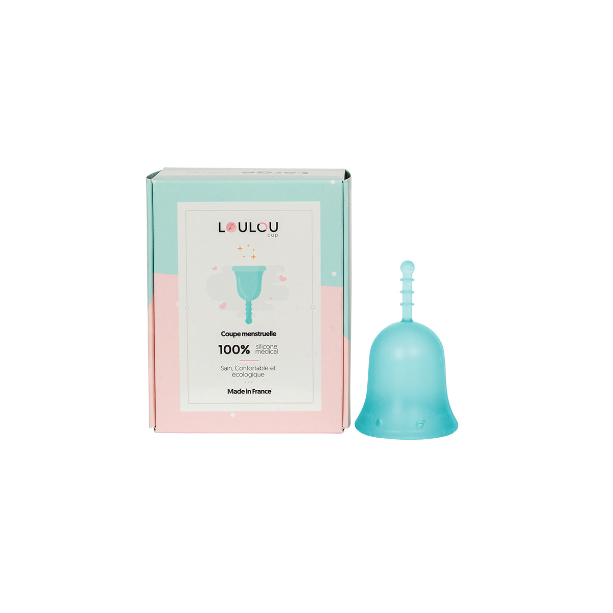 Coupe menstruelle turquoise